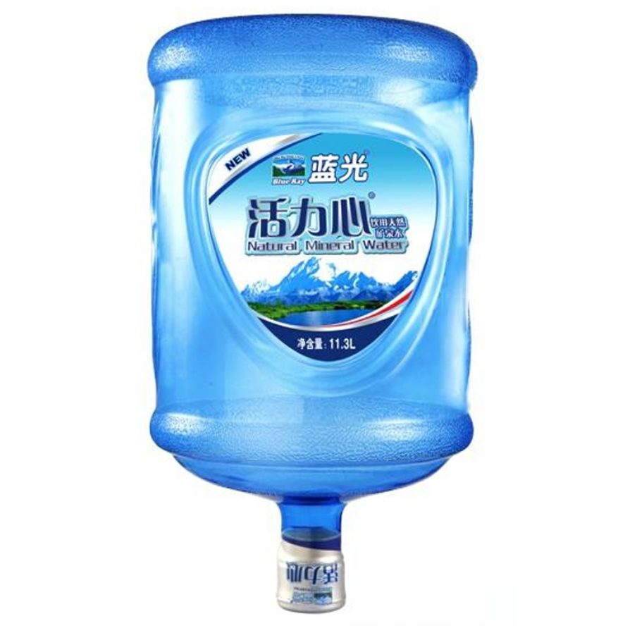 蓝光活力心饮用天然矿泉水18.9L/桶(无水桶，需押桶)